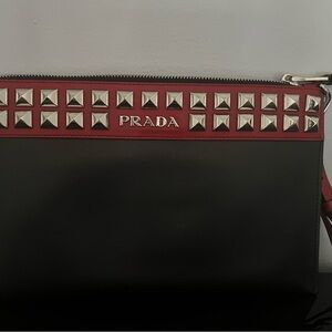 Prada black&Red Elektra Pouch.
